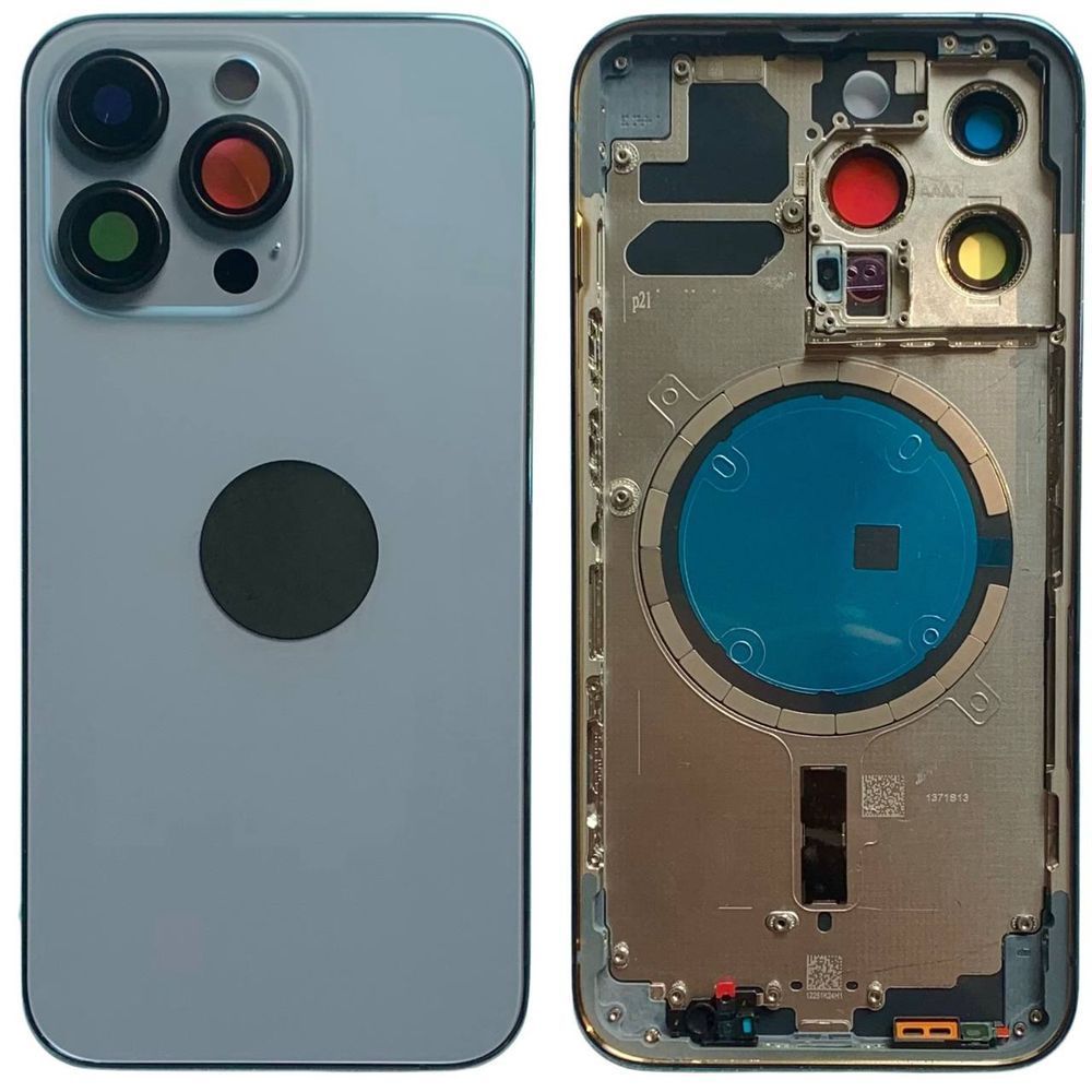 Корпус iPhone 13 Pro Blue в зборі з тримачем SIM, кнопками, магнітами та сіткою, ver. USA, Original (China) 648080 фото