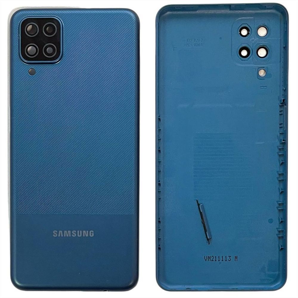 Задня кришка Samsung A125 | A127 | M125 Galaxy A12 | A12s | M12 2020 blue (зі склом камери)  6051 фото