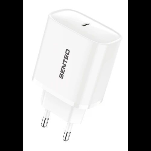 Мережевий зарядний пристрій Senteo T-01 version 2 USB-C PD 20W (white) 40551 фото