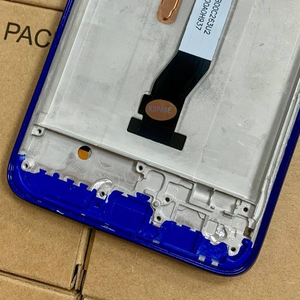 Дисплей для Xiaomi RedMi Note 8 Pro з чорним тачскріном та синьою корпусною рамкою, Original (PRC) 104013 фото