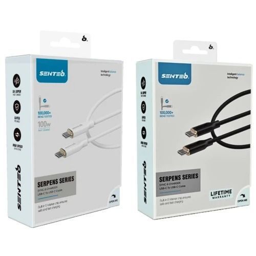 Кабель SENTEO SL-01 Silicone 100W Type-C to Type-C 1m 37994 фото