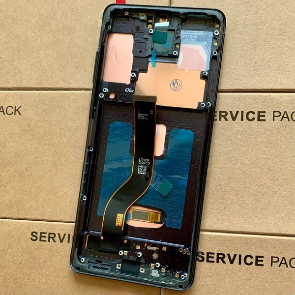 Дисплей для Samsung G985 | G986 Galaxy S20 Plus з чорним тачскріном та корпусною рамкою, OLED 1405365 фото