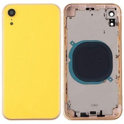 Корпус для iPhone XR Yellow в зборі з тримачем SIM та кнопками, EU 110009 фото