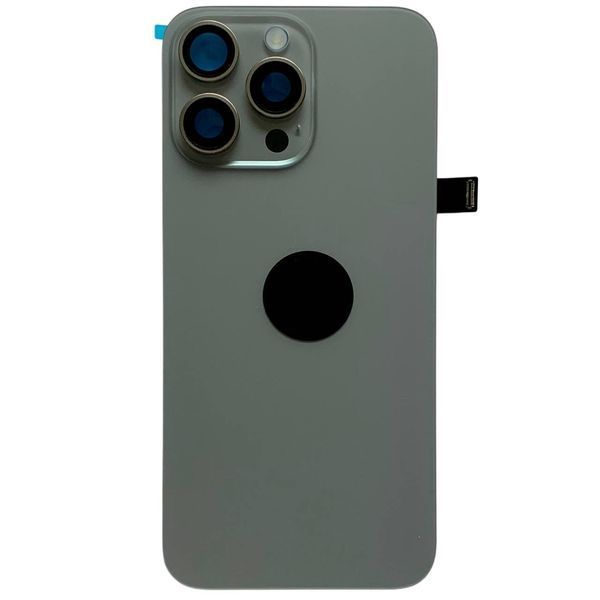 Задня кришка корпусу iPhone 15 Pro Max Natural Titanium (зі склом камери, MagSafe, NFC), Original (China) 648171 фото