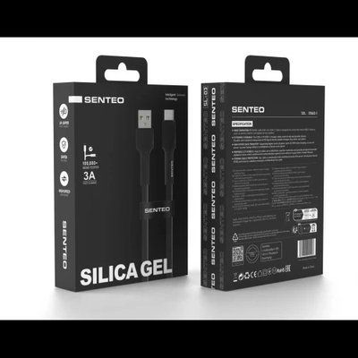 Кабель SENTEO SL-03 Silica Gel 18W USB to Type-C 2m 37997 фото
