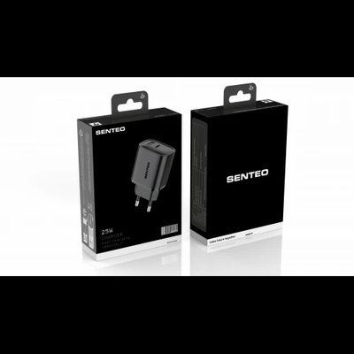 МЗП 2Port SENTEO T-04 version2 USB+USB-C PD/QC3.0 25W (CE Сертификат) 40554 фото