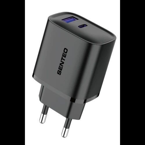 МЗП 2Port SENTEO T-04 version2 USB+USB-C PD/QC3.0 25W (CE Сертификат) 40554 фото