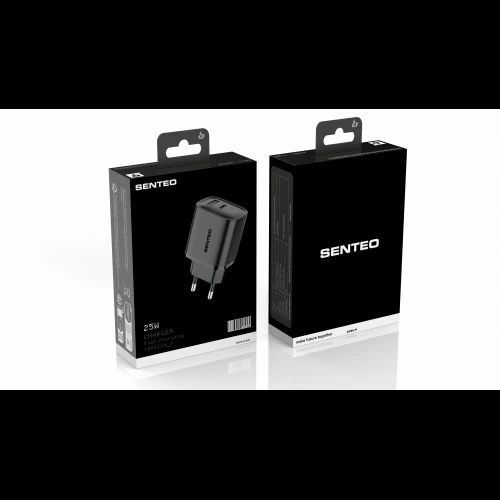 МЗП 2Port SENTEO T-04 version2 USB+USB-C PD/QC3.0 25W (CE Сертификат) 40554 фото