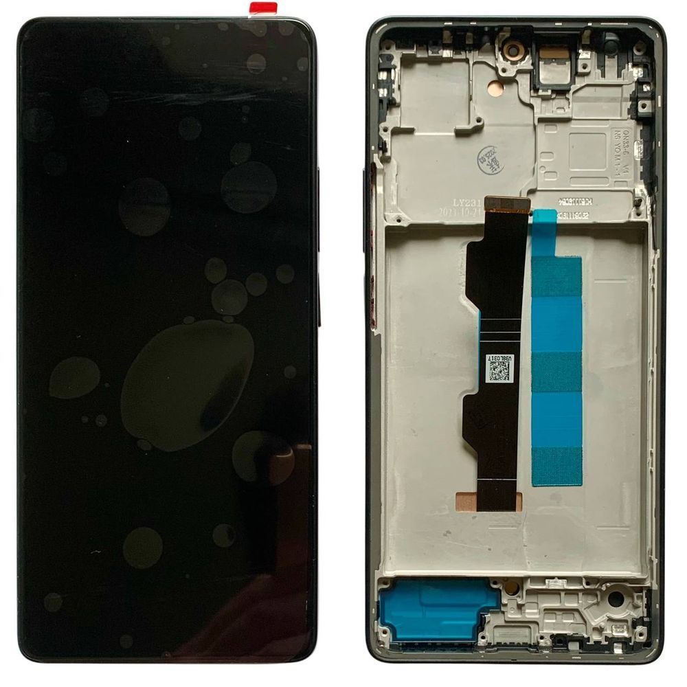 Дисплей для Xiaomi Redmi Note 13 Pro 4G (23117RA68G) з чорним тачскріном та корпусною рамкою, OLED 9860744_1 фото