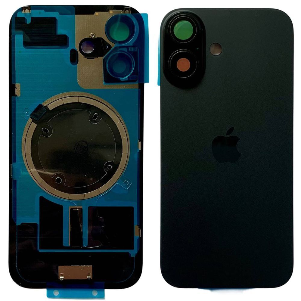 Задня кришка корпусу iPhone 16 Black (зі склом камери, MagSafe), Original (China) 561059 фото