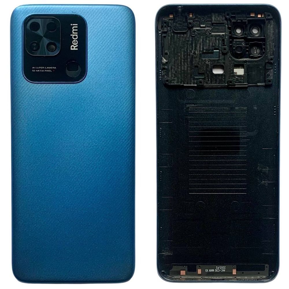 Задня кришка Xiaomi Redmi 10C blue (зі склом камери) 0712295 фото