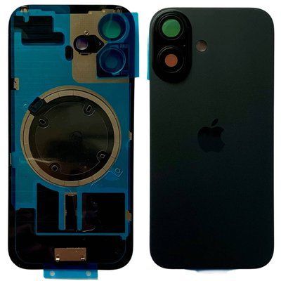 Задня кришка корпусу iPhone 16 Black (зі склом камери, MagSafe), Original (China) 561059 фото