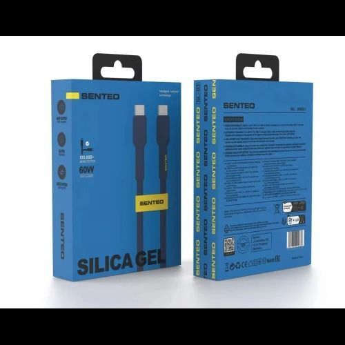 Кабель SENTEO SL-03 Silica Gel 60W Type-C to Type-C 1m 37999 фото
