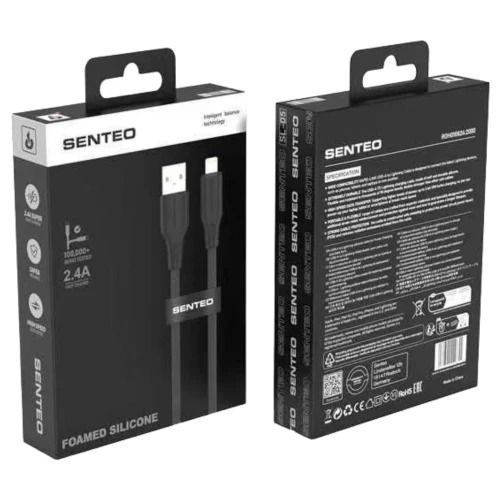 Кабель SENTEO SL-05 Foamed Silicone 2.4A USB to Lightning 1m 37973 фото