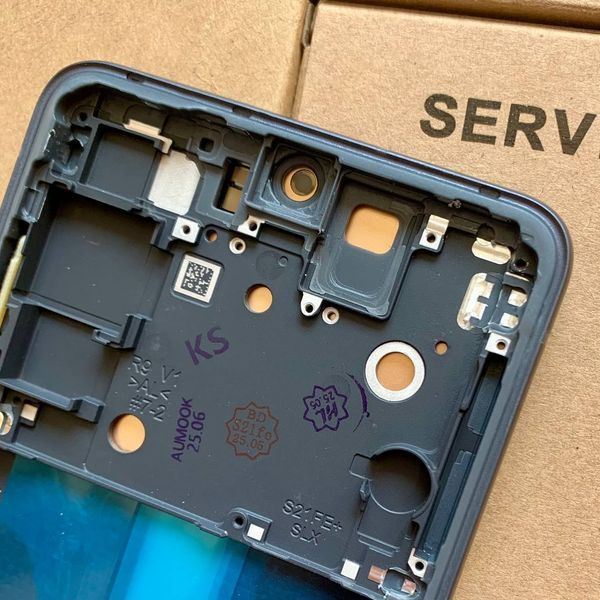 Дисплей для Samsung G990 Galaxy S21 FE 5G з чорним тачскріном та корпусною рамкою, OLED 83336 фото