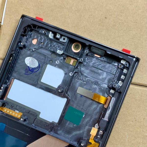 Дисплей для Samsung S908 Galaxy S22 Ultra з чорним тачскріном та корпусною рамкою, OLED 1405371 фото