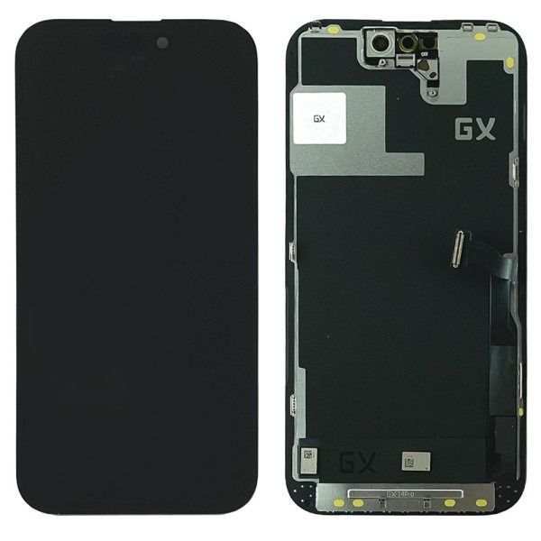 Дисплей для iPhone 14 Pro з чорним тачскріном, GX OLED HARD 648058 фото