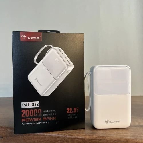 Power Bank Newmond PAL-822 20000mAh PD | QC 22.5W 2USB + USB-C white 39560 фото