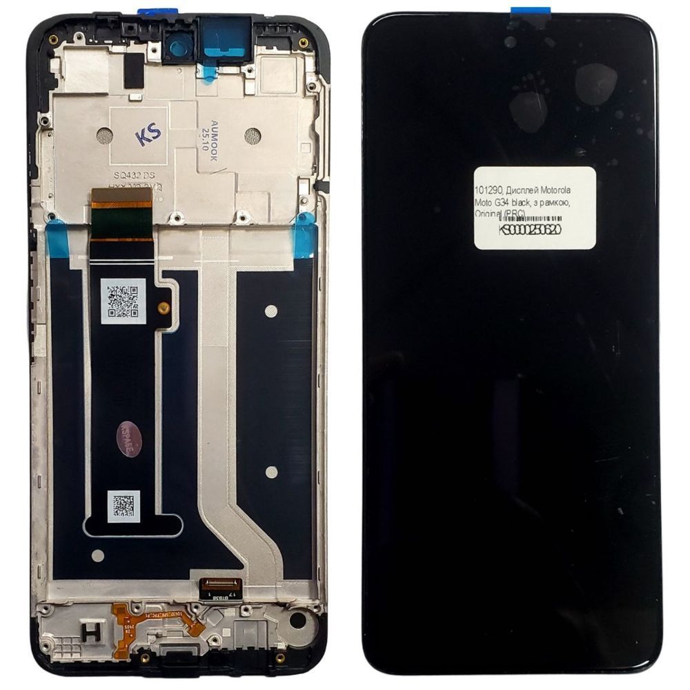 Дисплей для Motorola Moto G34 з чорним тачскріном та корпусною рамкою, Original (PRC) 101290 фото