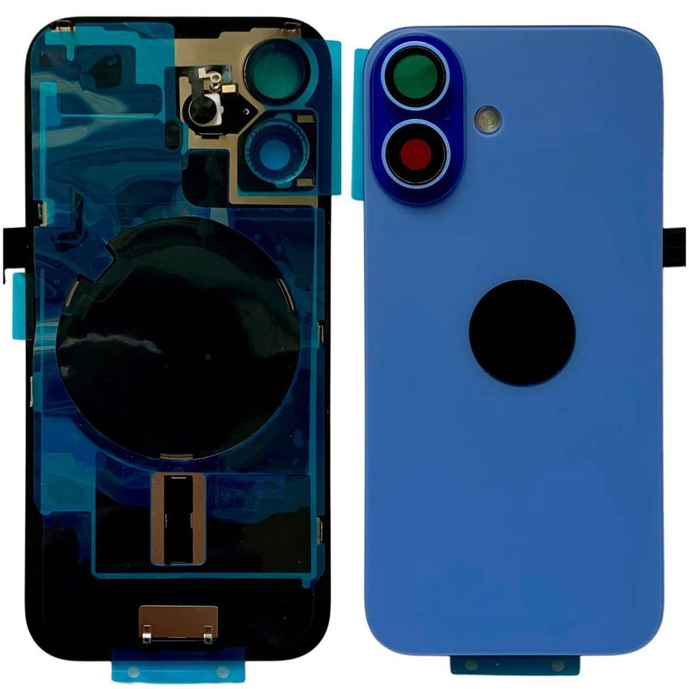 Задня кришка корпусу iPhone 16 Blue (зі склом камери, MagSafe, NFC), Original (China) 561047 фото