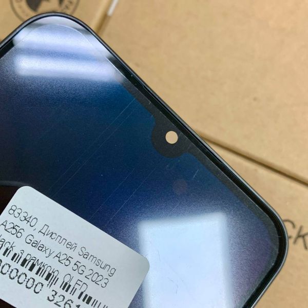 Дисплей для Samsung A256 Galaxy A25 5G 2023 з чорним тачскріном та корпусною рамкою, OLED 83340 фото
