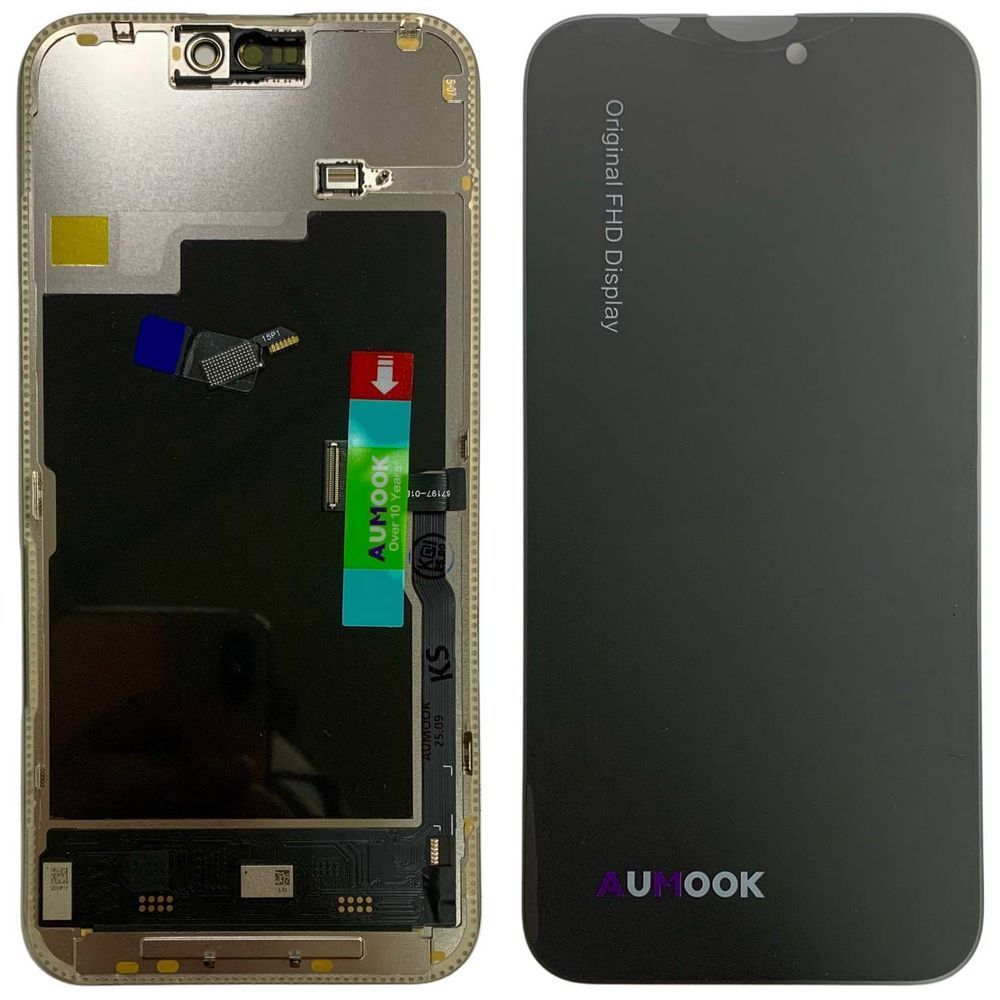 Дисплей для iPhone 15 Pro Max з чорним тачскріном, AUMOOK Prime SOFT OLED 90Hz (можна замінити мікросхему дисплею) 648232 фото