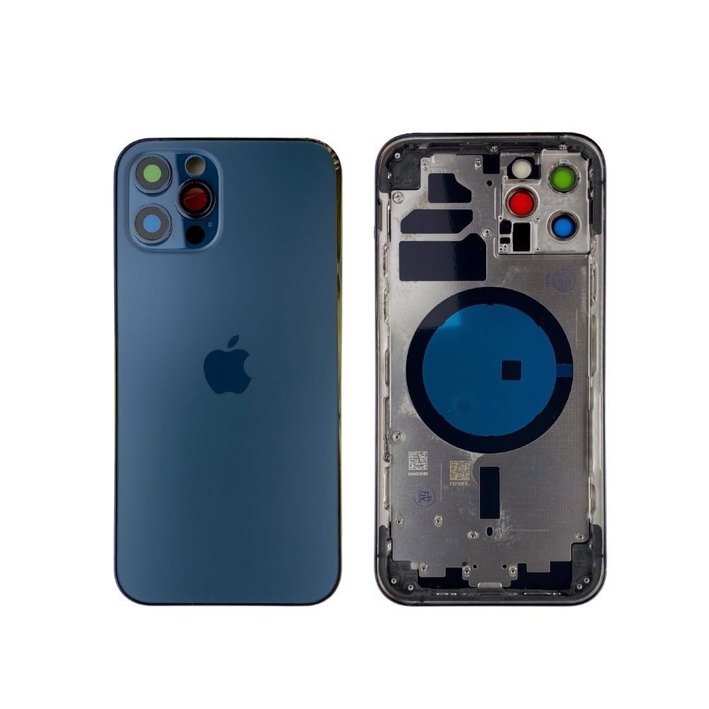 Корпус для iPhone 12 Pro Blue в зборі з тримачем SIM та кнопками, USA 1408573 фото
