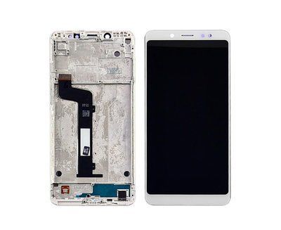 Дисплей для Xiaomi RedMi Note 5 (M1803E7SG | M1803E7SH) | RedMi Note 5 Pro (MEI7S | MEI7) з білим тачскріном і корпусною рамкою, IPS 103659 фото