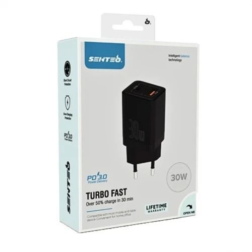 МЗП 2Port SENTEO Z-10 USB+USB-C PD3.0/QC3.0 30W   10118221 фото