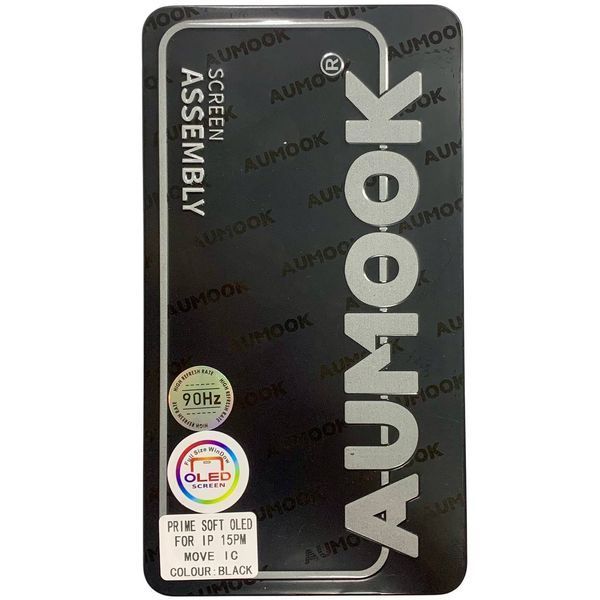 Дисплей для iPhone 15 Pro Max з чорним тачскріном, AUMOOK Prime SOFT OLED 90Hz (можна замінити мікросхему дисплею) 648232 фото