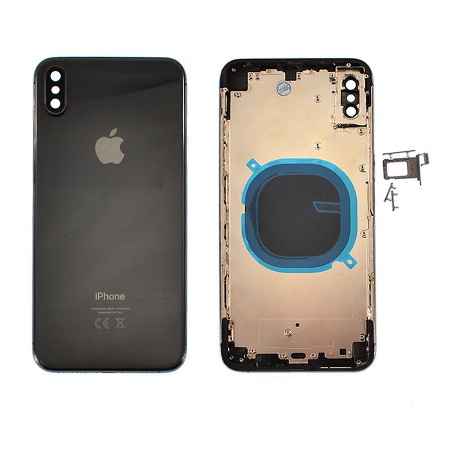 Корпус для iPhone Xs Max Black в зборі з тримачем SIM та кнопками, EU 1408505 фото