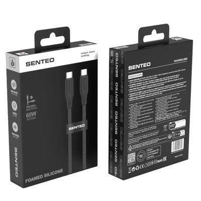 Кабель SENTEO SL-05 Foamed Silicone 60W Type-C to Type-C 1m 38004 фото