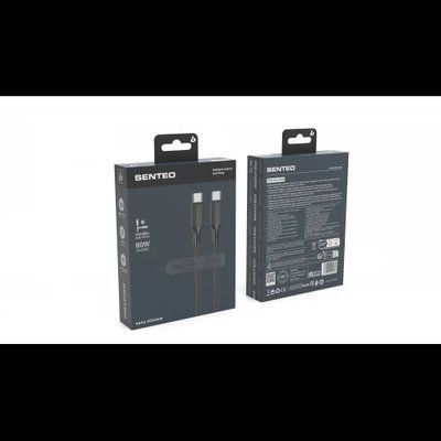 Кабель SENTEO SL-08 nano silicone 60W Type-C to Type-C 1m 40550 фото