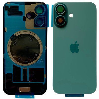 Задня кришка корпусу iPhone 16 Green (зі склом камери, MagSafe), Original (China) 561061 фото