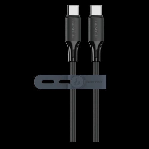 Кабель SENTEO SL-08 nano silicone 60W Type-C to Type-C 1m 40550 фото