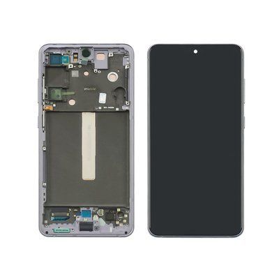 Дисплей для Samsung G990 Galaxy S21 FE з чорним тачскрином та фіолетовою корпусною рамкою GH82-26414D Original 51081 фото