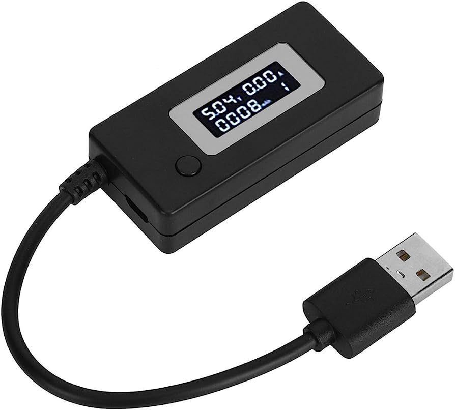 USB тестер напруги та току Hesai KCX-017, вольтметр амперметр чорний 081111 фото