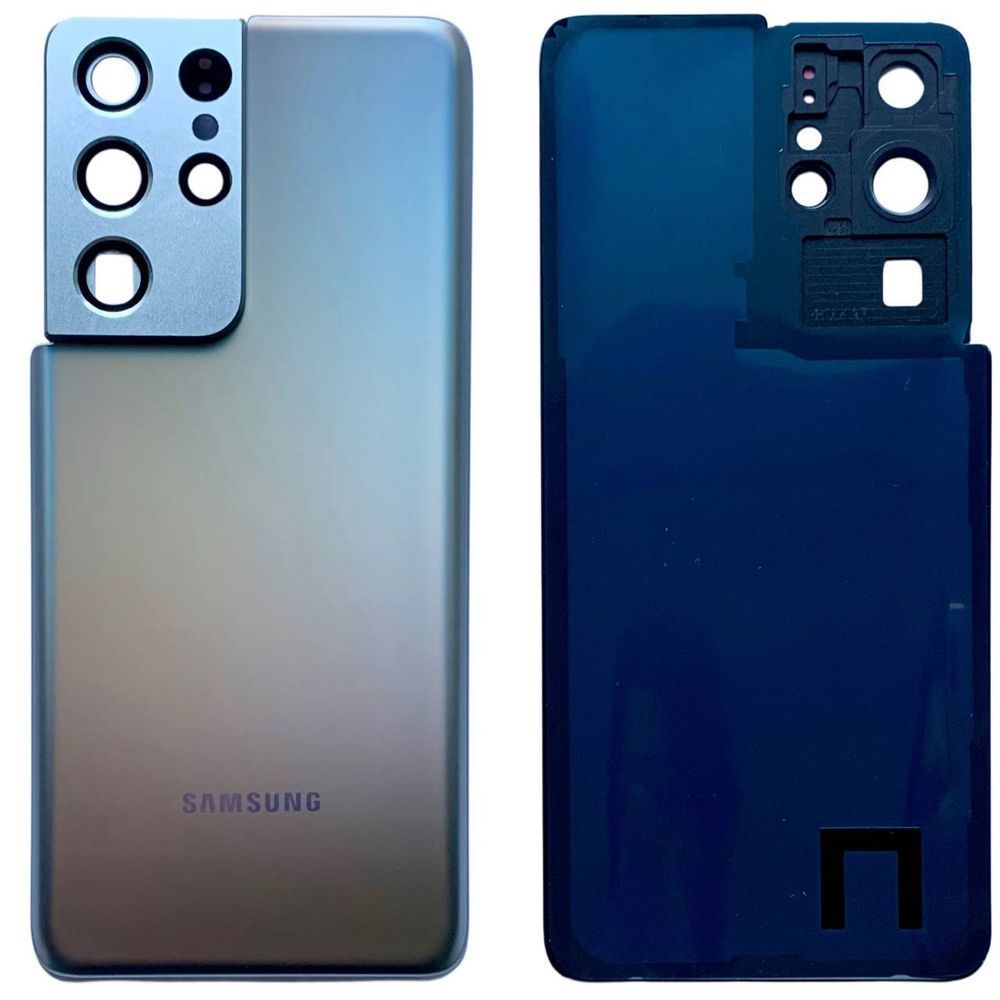 Задня кришка Samsung G998 Galaxy S21 Ultra silver (зі склом камери) 6073 фото