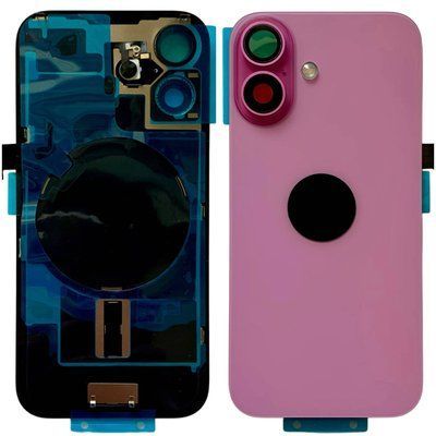 Задня кришка корпусу iPhone 16 Pink (зі склом камери, MagSafe, NFC), Original (China) 561050 фото