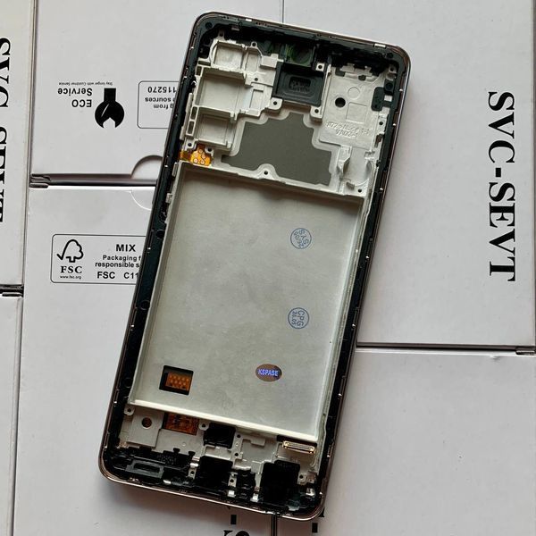 Дисплей для Samsung A725 Galaxy A72 (2021) з чорним тачскріном і сірою корпусною рамкою, INCELL 83466 фото