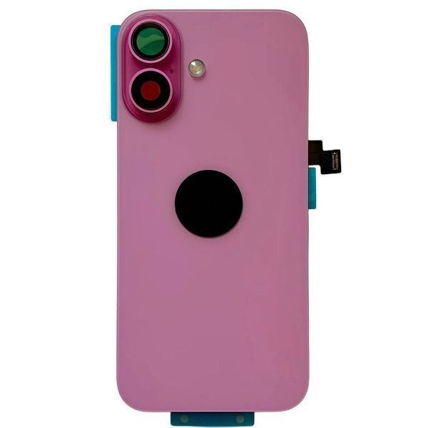 Задня кришка корпусу iPhone 16 Pink (зі склом камери, MagSafe, NFC), Original (China) 561050 фото