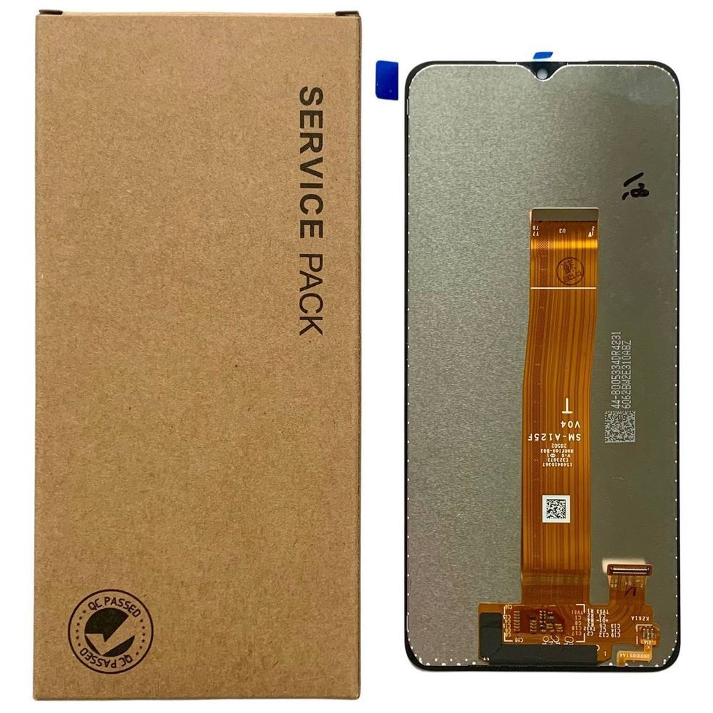 Дисплей для Samsung A125F Galaxy A12 2020 black (A125F V04) з чорним тачскріном, Original (China) 1405402 фото