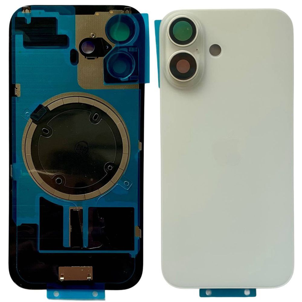 Задня кришка корпусу iPhone 16 White (зі склом камери, MagSafe), Original (China) 561063 фото