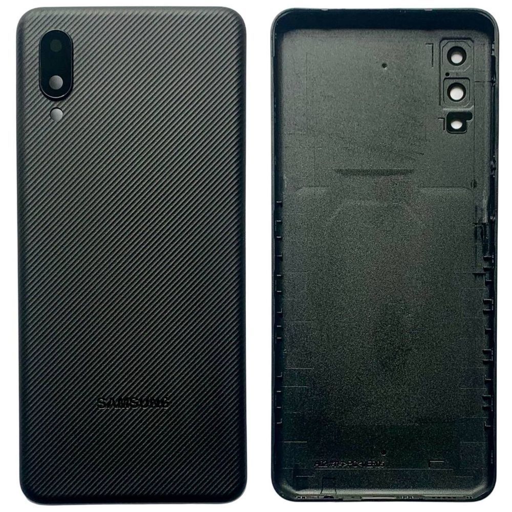Задня кришка Samsung A022 Galaxy A02 2021 black (зі склом камери) 53225 фото