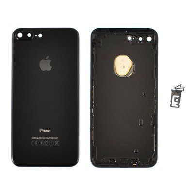 Корпус для iPhone 7 Plus Black в зборі з тримачем SIM та кнопками, EU 070947 фото