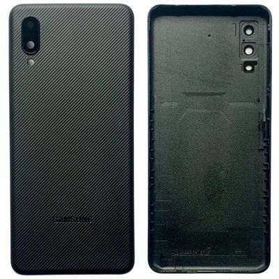 Задня кришка Samsung A022 Galaxy A02 2021 black (зі склом камери) 53225 фото