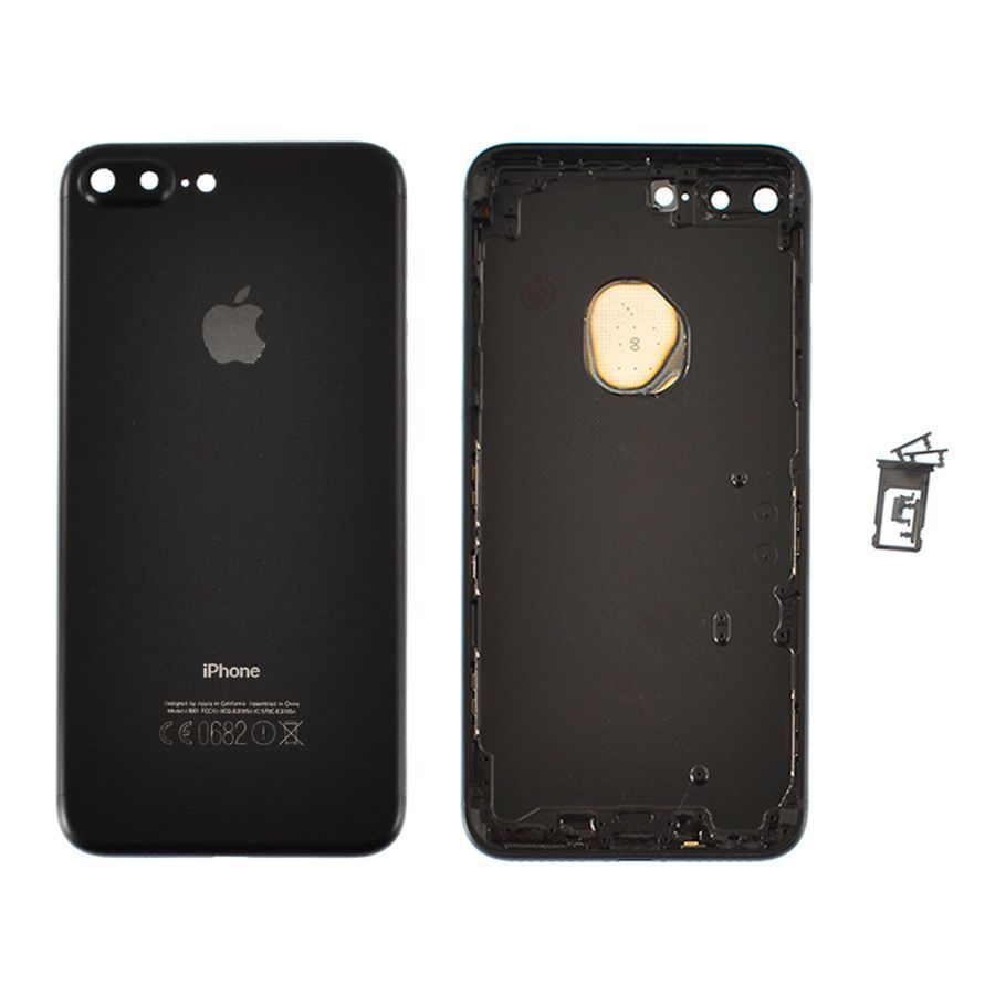Корпус для iPhone 7 Plus Black в зборі з тримачем SIM та кнопками, EU 070947 фото