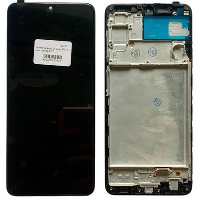 Дисплей для Samsung A225 Galaxy A22 (2021) з чорним тачскріном і корпусною рамкою, OLED 36939 фото