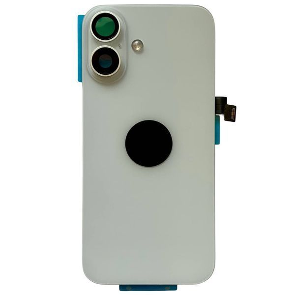 Задня кришка корпусу iPhone 16 White (зі склом камери, MagSafe, NFC), Original (China) 561048 фото