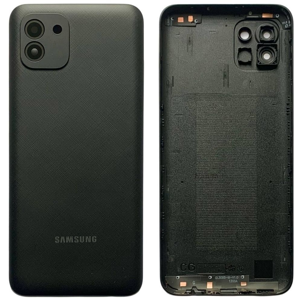 Задня кришка Samsung A035F Galaxy A03 2022 black (зі склом камери) 53210 фото